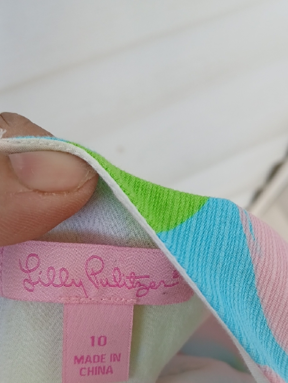 Lilly Pulitzer Pastel Blue Floral Shift Dress, 100% Cotton - Picture 4 of 6